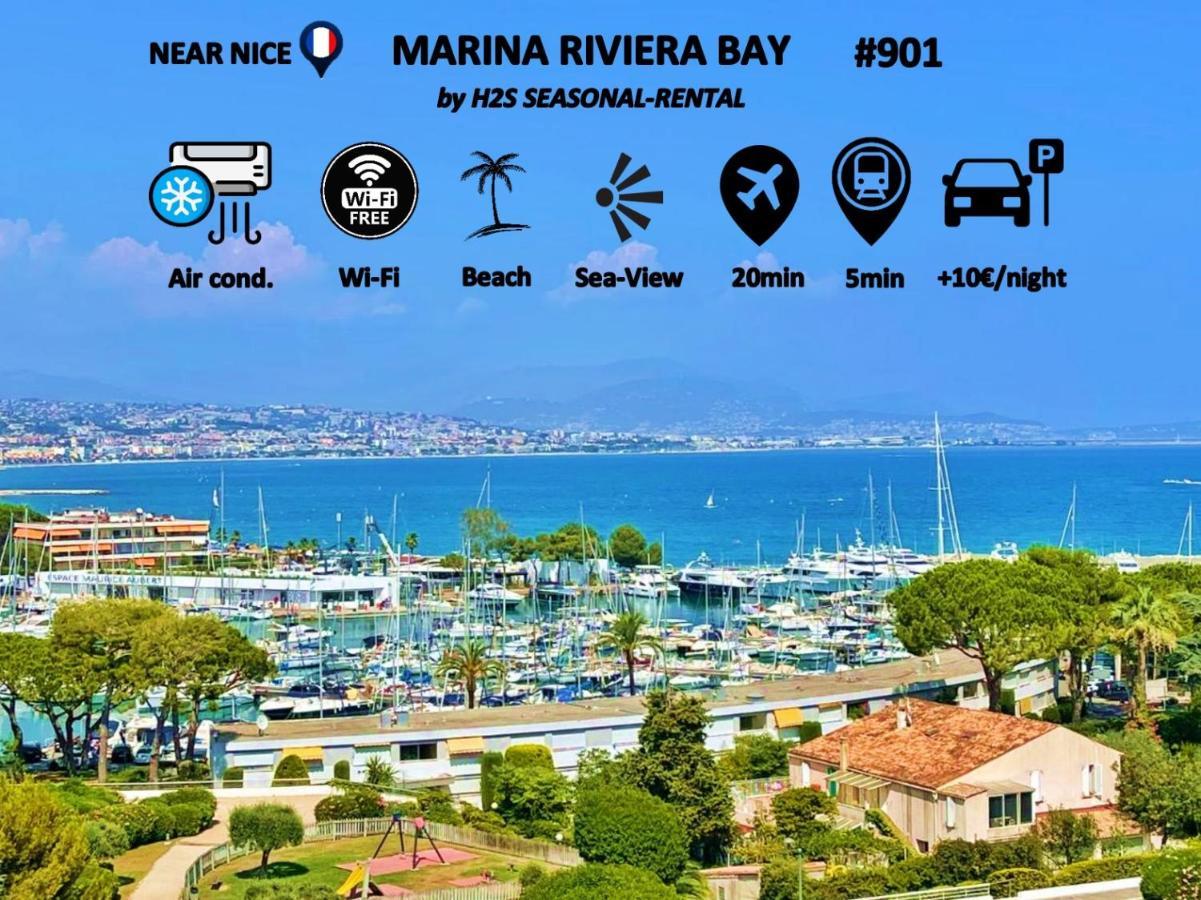 #901 Marina Riviera Bay - Studio Vue Mer Et Port Panoramique วิลล์เนิฟ-ลูเบ ภายนอก รูปภาพ